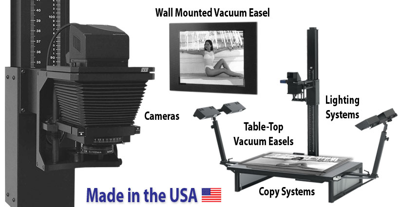 tti copy systems, vacuum easels, lighting systems, and cameras